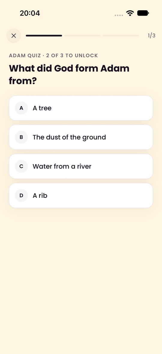 The Answer step in the app
